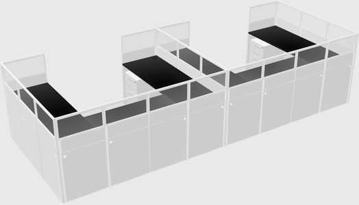 U-shaped cubicle