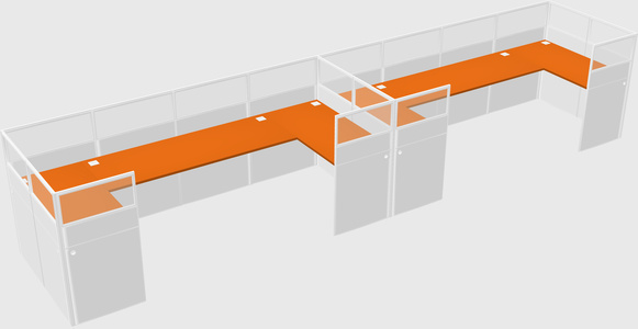 U-shaped cubicle