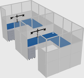 U-shaped cubicle