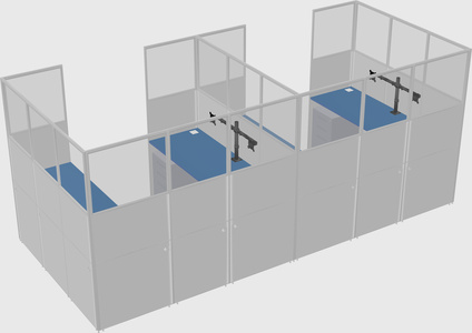 U-shaped cubicle