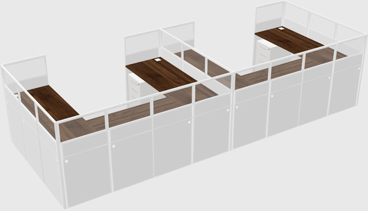 U-shaped cubicle