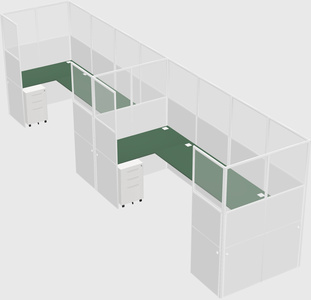 U-shaped cubicle
