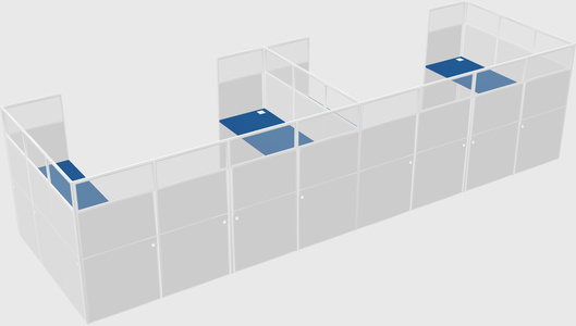 U-shaped cubicle