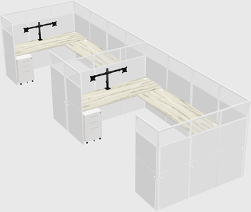 U-shaped cubicle