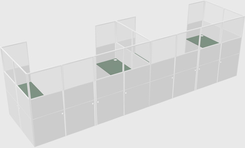 U-shaped cubicle