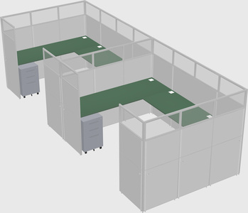 U-shaped cubicle