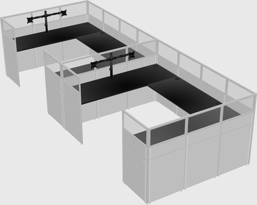 U-shaped cubicle