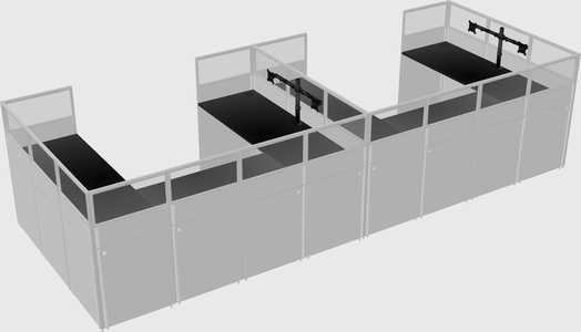 U-shaped cubicle
