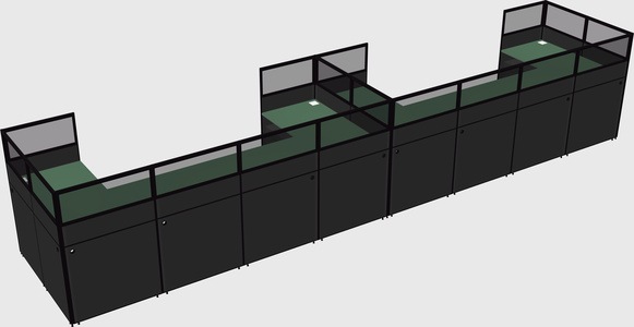 U-shaped cubicle