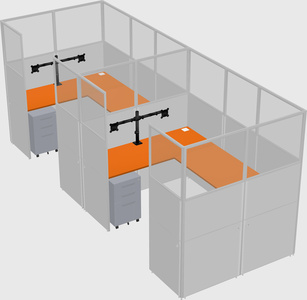 U-shaped cubicle