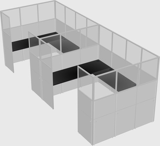 U-shaped cubicle