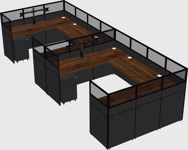 U-shaped cubicle