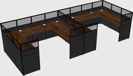 U-shaped cubicle