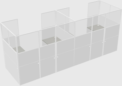 U-shaped cubicle