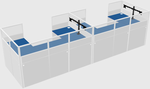 U-shaped cubicle