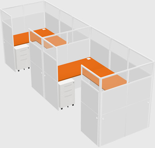 U-shaped cubicle