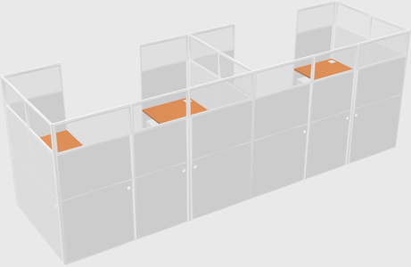 U-shaped cubicle