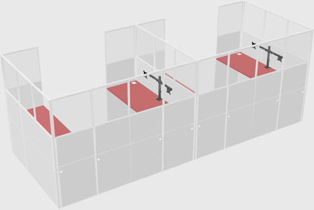U-shaped cubicle