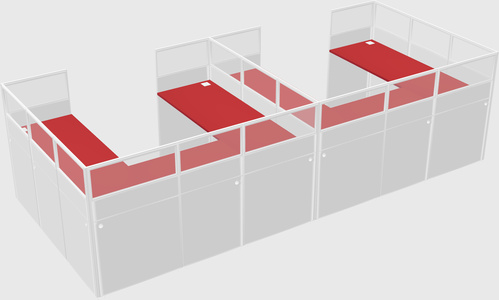 U-shaped cubicle