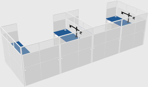 U-shaped cubicle