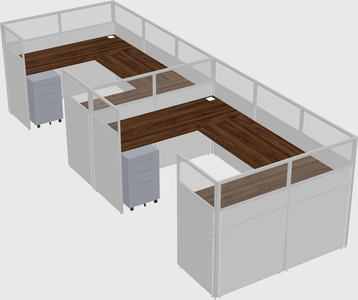 U-shaped cubicle
