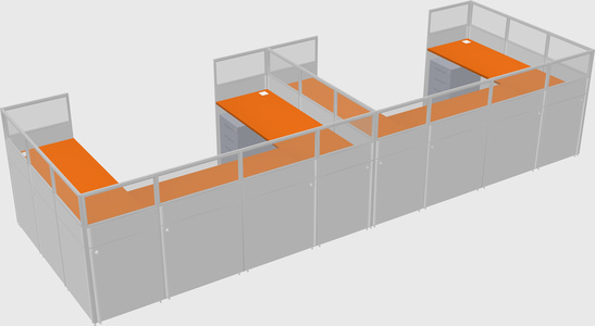 Cabine en u