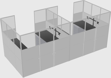 U-shaped cubicle