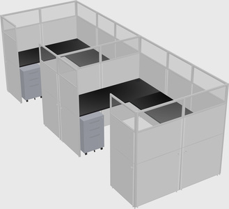 U-shaped cubicle