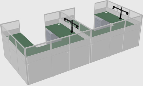 Cabine en u