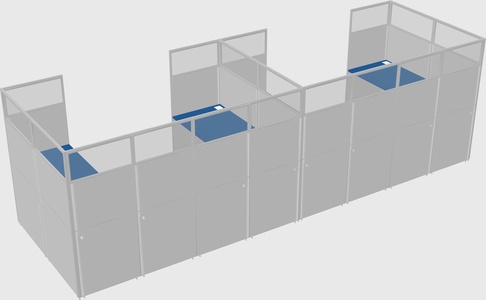 U-shaped cubicle