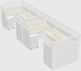U-shaped cubicle