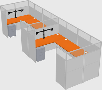 U-shaped cubicle