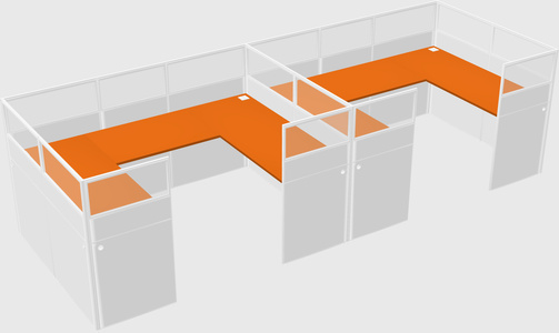 U-shaped cubicle