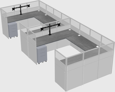 U-shaped cubicle