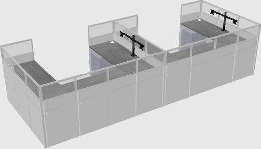 U-shaped cubicle