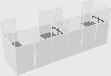 U-shaped cubicle