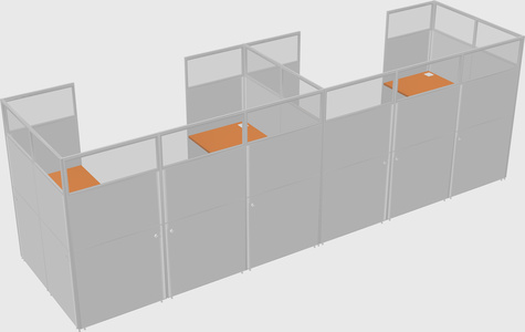 U-shaped cubicle