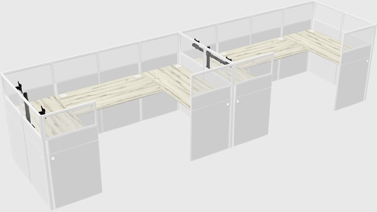 U-shaped cubicle