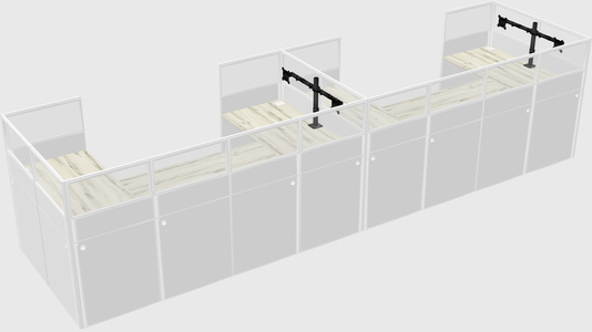 U-shaped cubicle