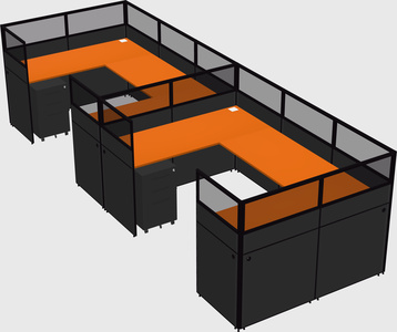 U-shaped cubicle