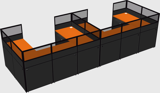 U-shaped cubicle