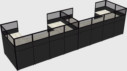 Cabine en u
