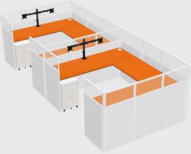 U-shaped cubicle