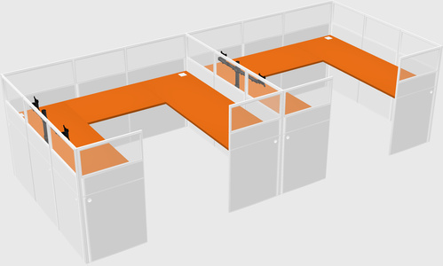 U-shaped cubicle