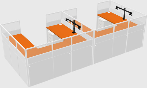 U-shaped cubicle