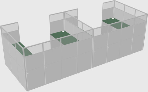 U-shaped cubicle