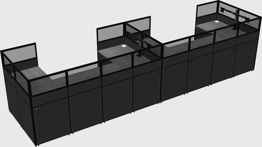U-shaped cubicle