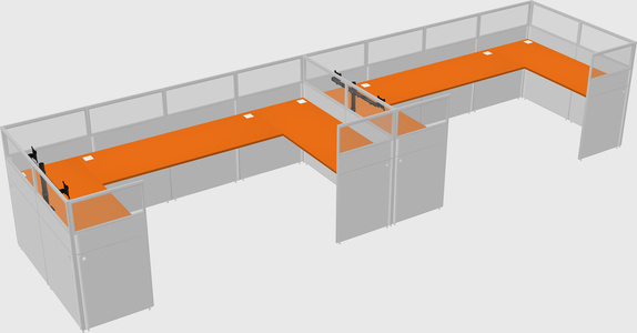 U-shaped cubicle