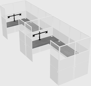 U-shaped cubicle