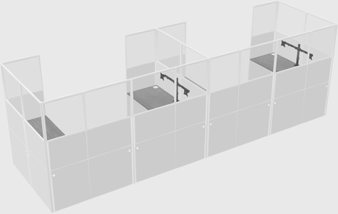 U-shaped cubicle